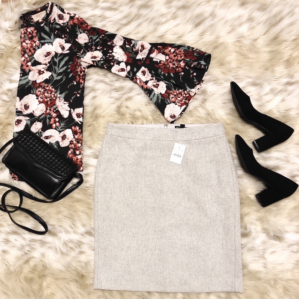 JCREW Factory Pencil Skirt- Gray
